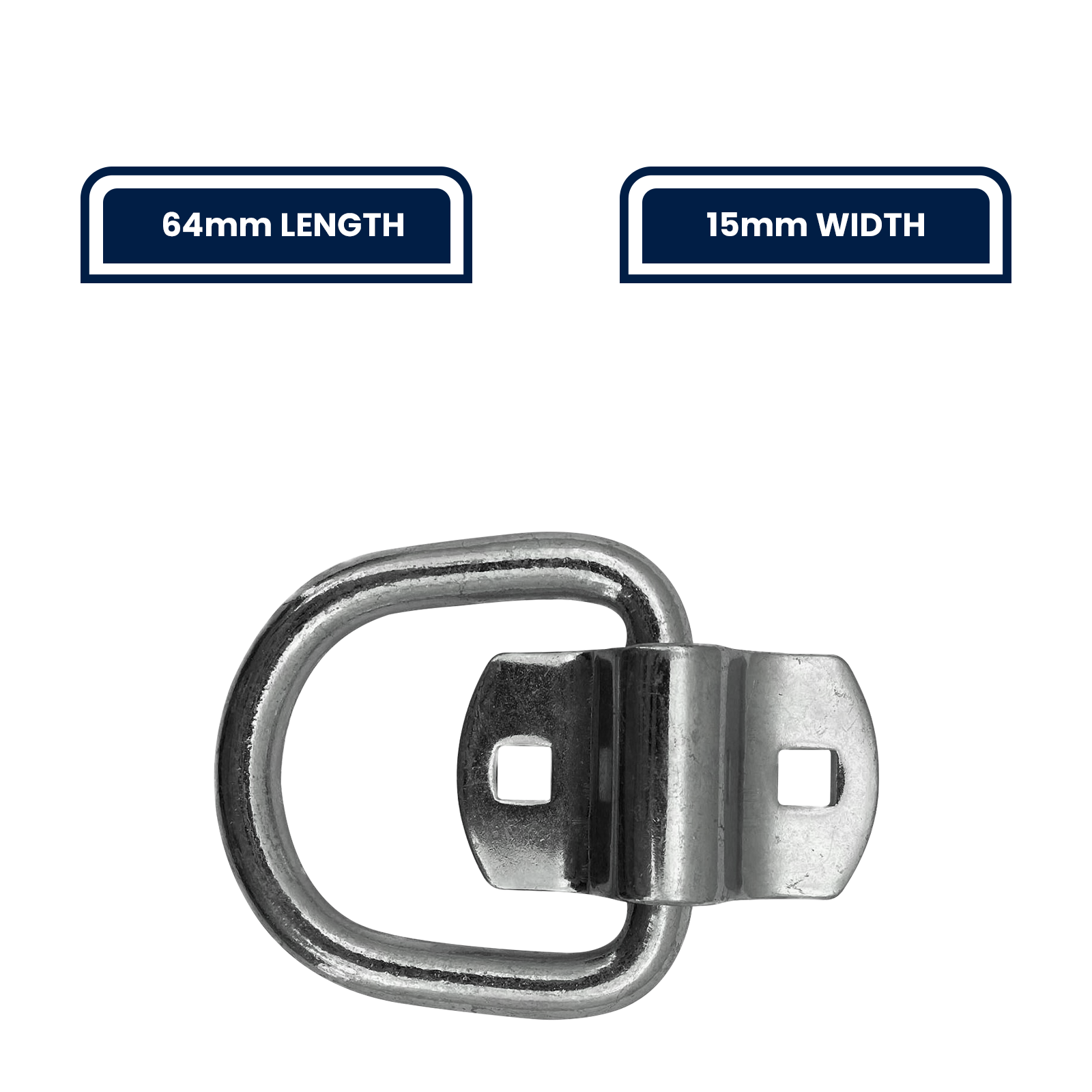 Grunt Heavy Duty Ring Anchor Point, Galvanised Steel, Silver