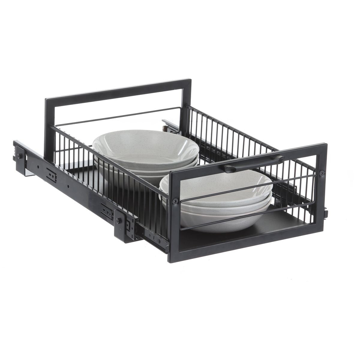 L.T. Williams Pull Out Wire Basket 39.5cm - Black - 25kg Capacity - Full Extension Runners - 9711