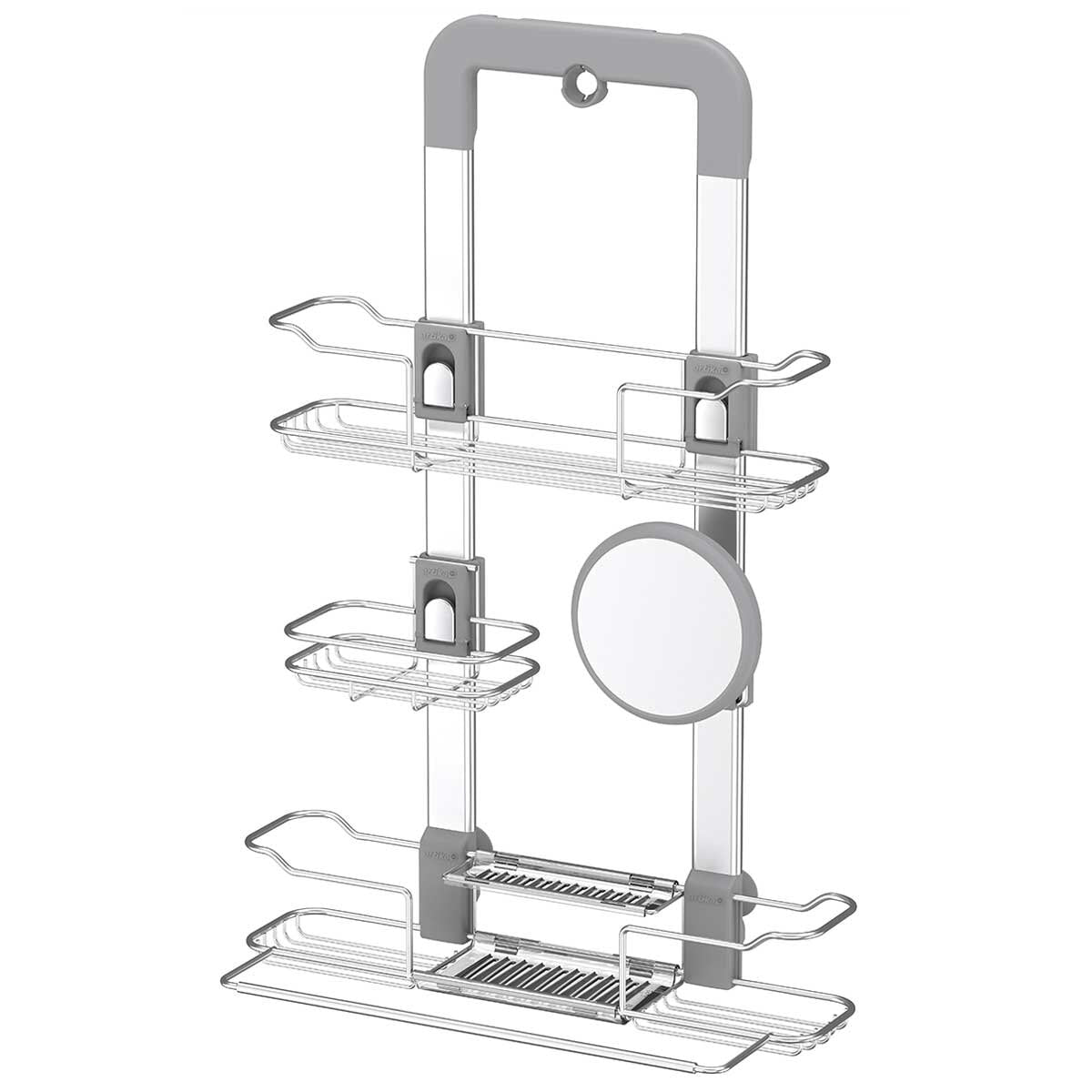 Artika Trent Hanging Shower Caddy Light Grey, 135x730x462mm, Adjustable Baskets, Mirror - SuperSaverAU - view 2