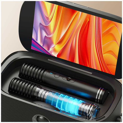 Ikarao Shell S2 Portable 140W Karaoke Speakers, 8" Touchscreen, 2 Mics, Bluetooth 5.3 - SuperSaverAU - view 1