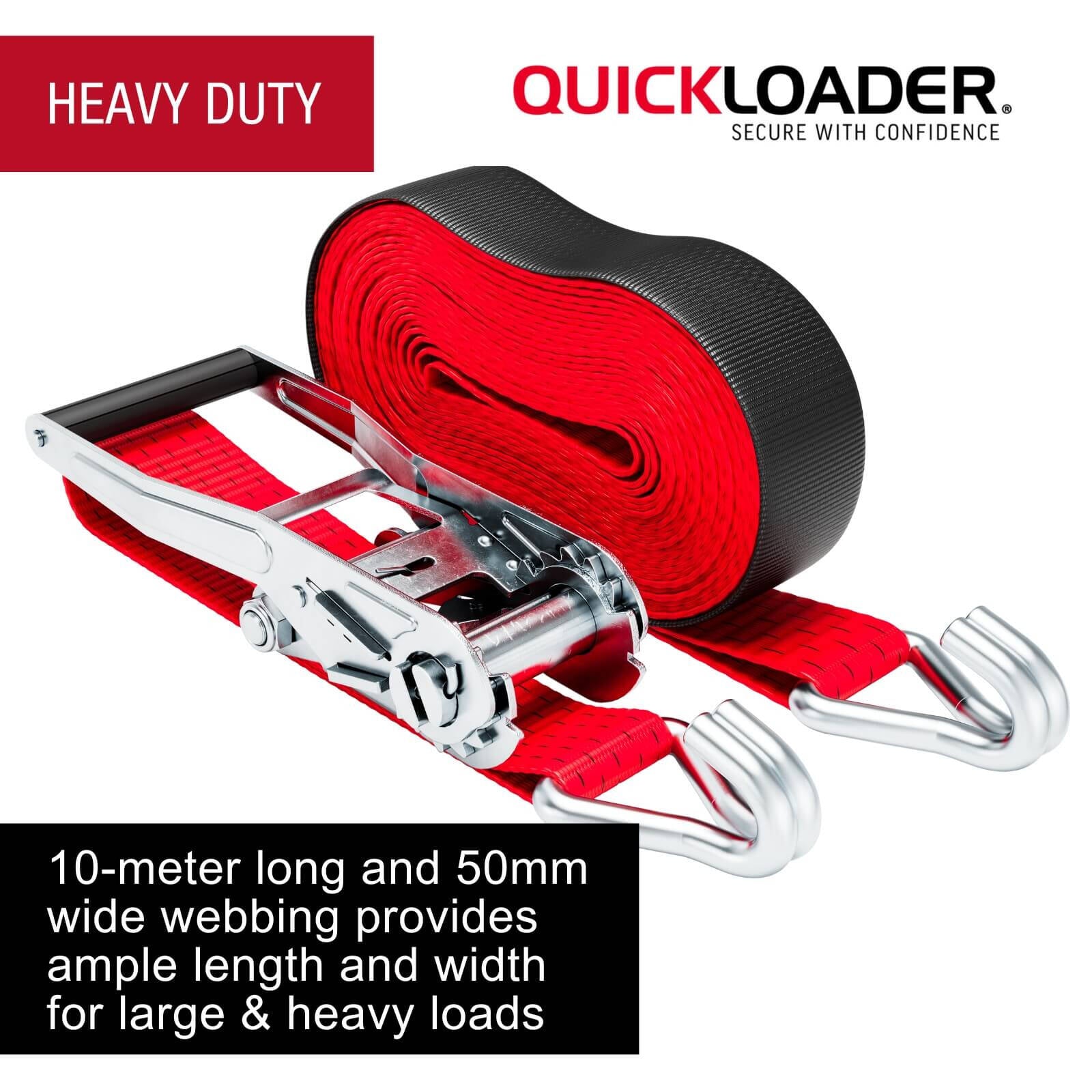 Quickloader 10m 2500kg Ratchet Strap Tie Down