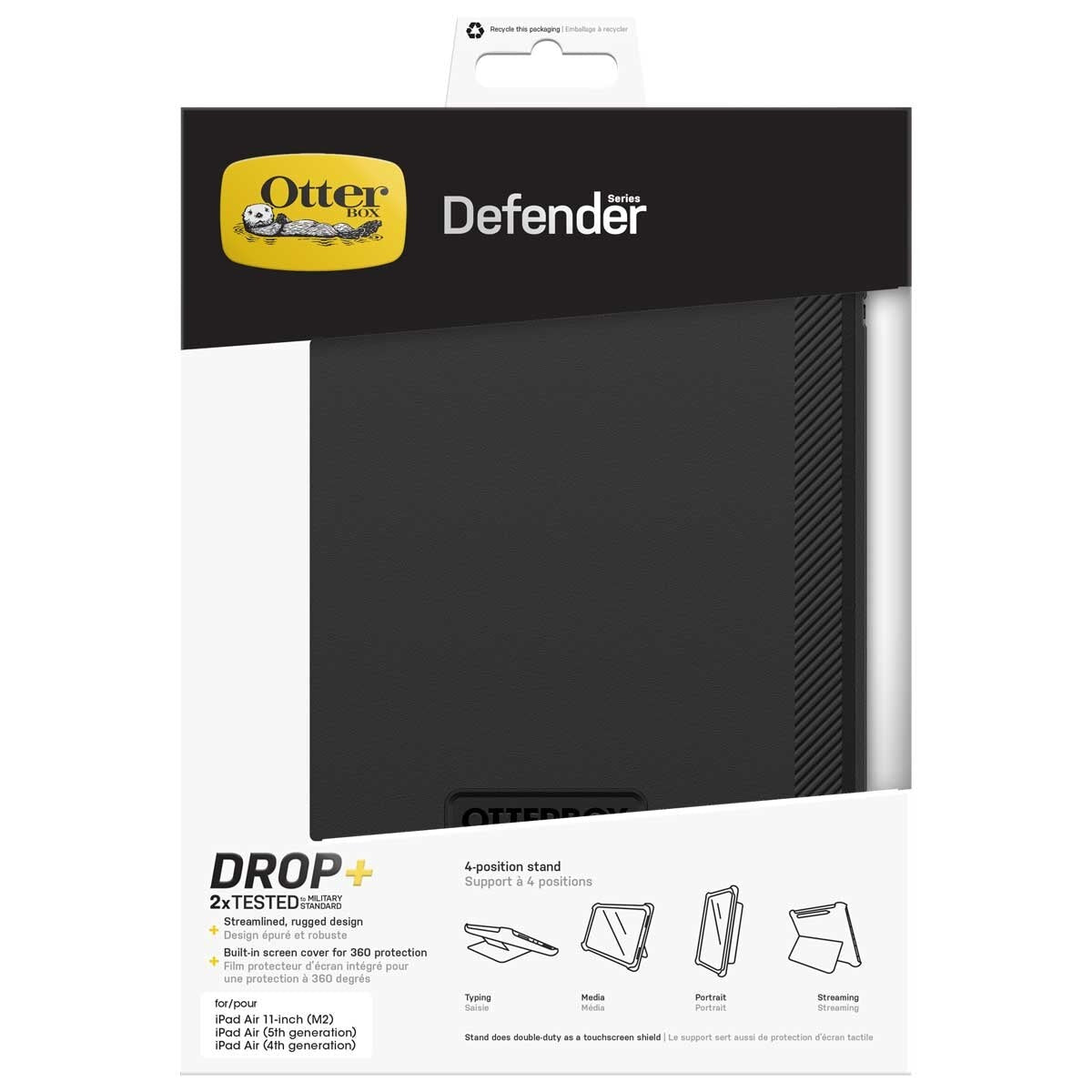 OtterBox Defender Apple iPad Air M2 6th Gen, iPad Air 5th And 4th Gen Case Black 77-95220 - SuperSaverAU - view 11