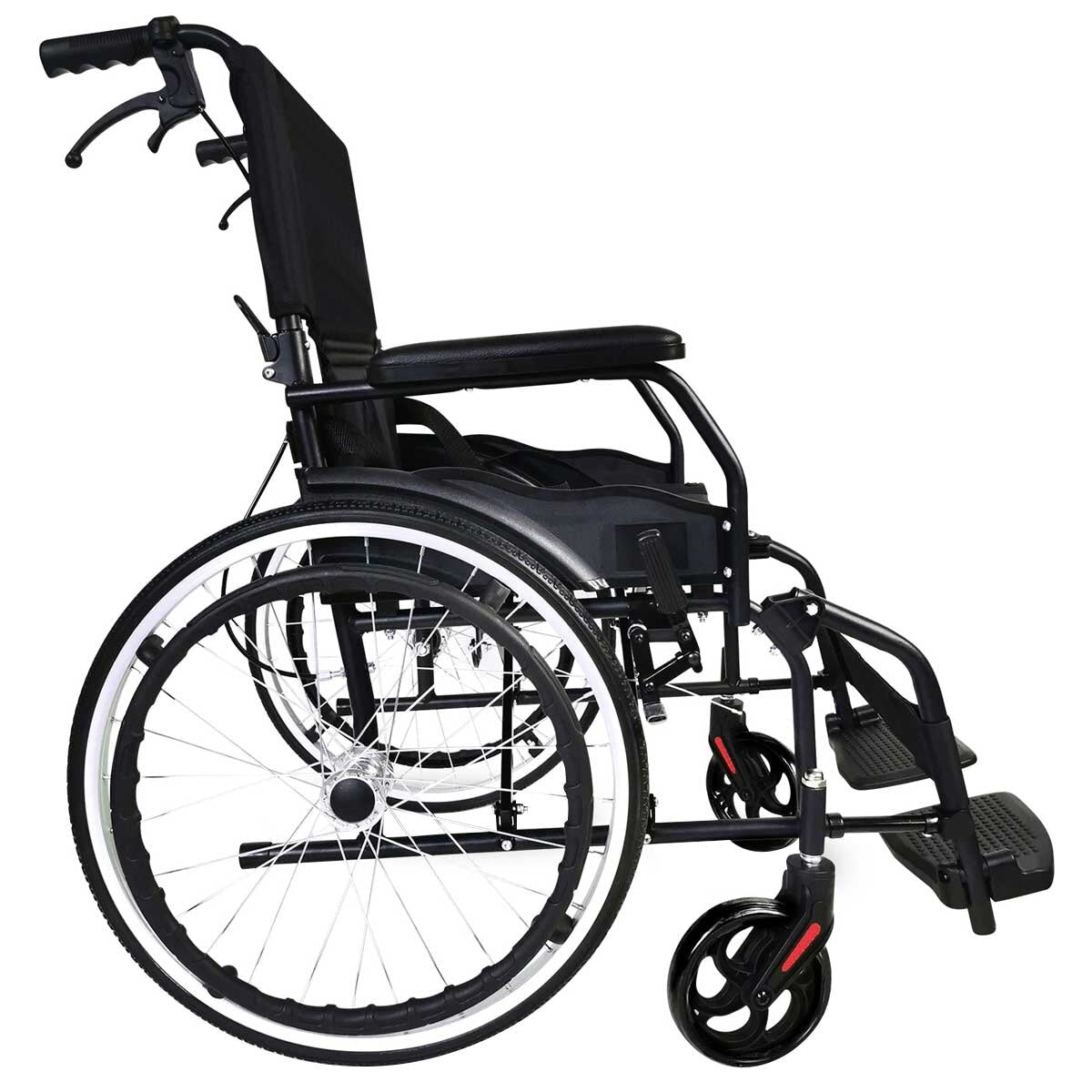 Altus Lightweight Folding Self Propelled Wheelchair 20 Inch Wheel Black - SuperSaverAU - view 4