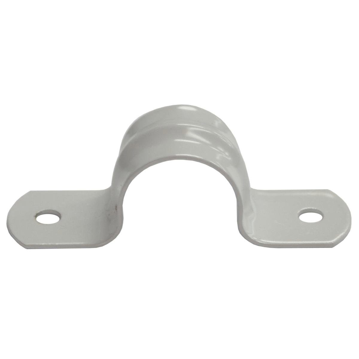 Kinetic 20mm Saddle Pipe Clips Iron White Powder Coated 10 Pack - SuperSaverAU - view 1