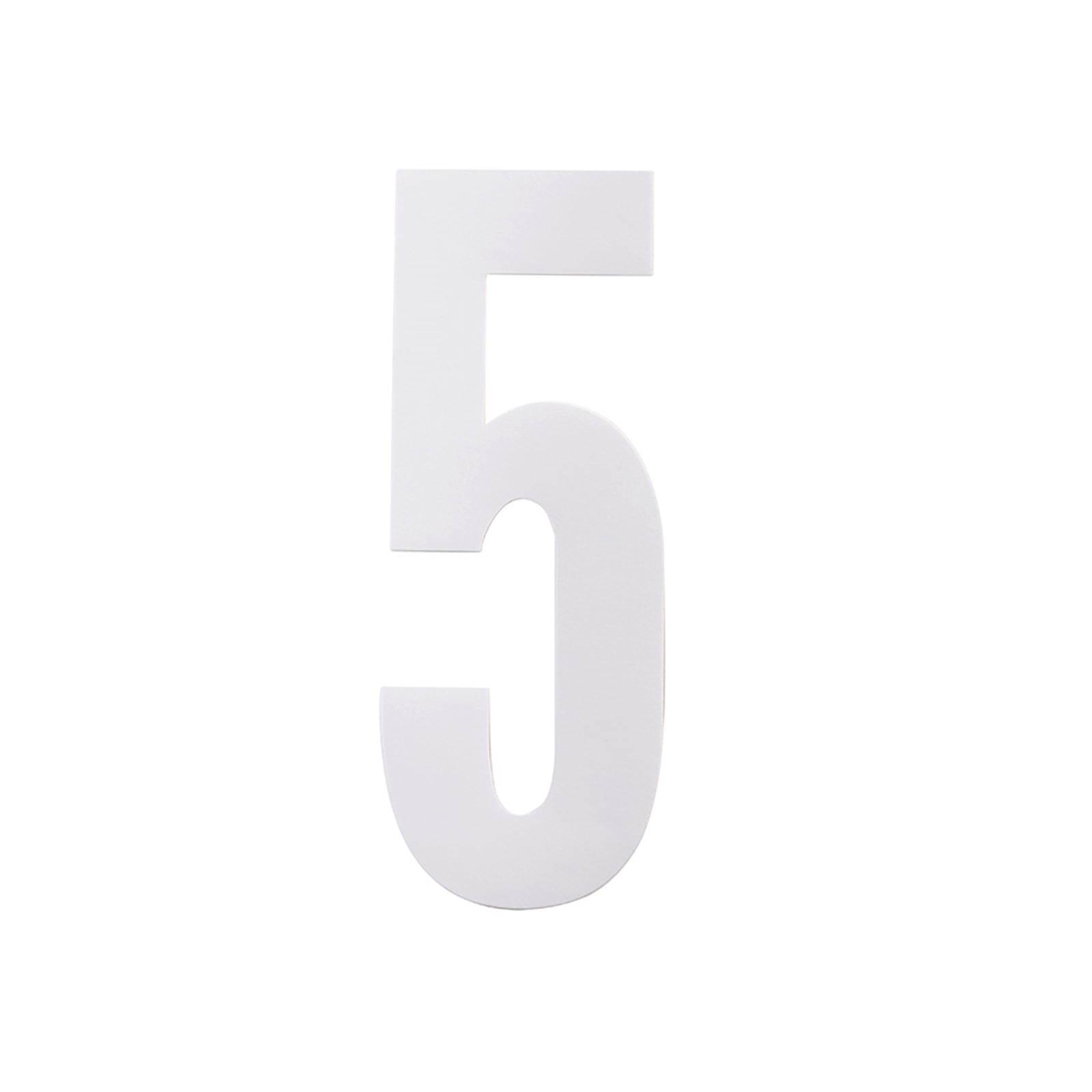 Sandleford 175mm White Vinyl Self Adhesive Wheelie Bin Number 5 Weather Resistant