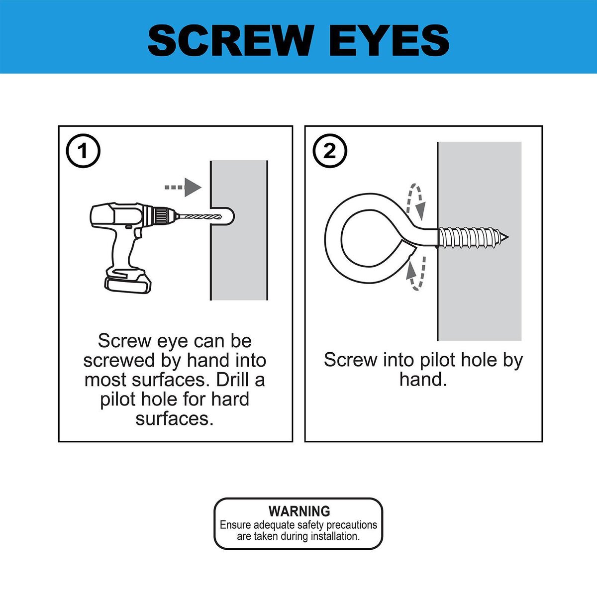 Everhang 20mm Zinc Plated Screw Eye Hook 10 Pack