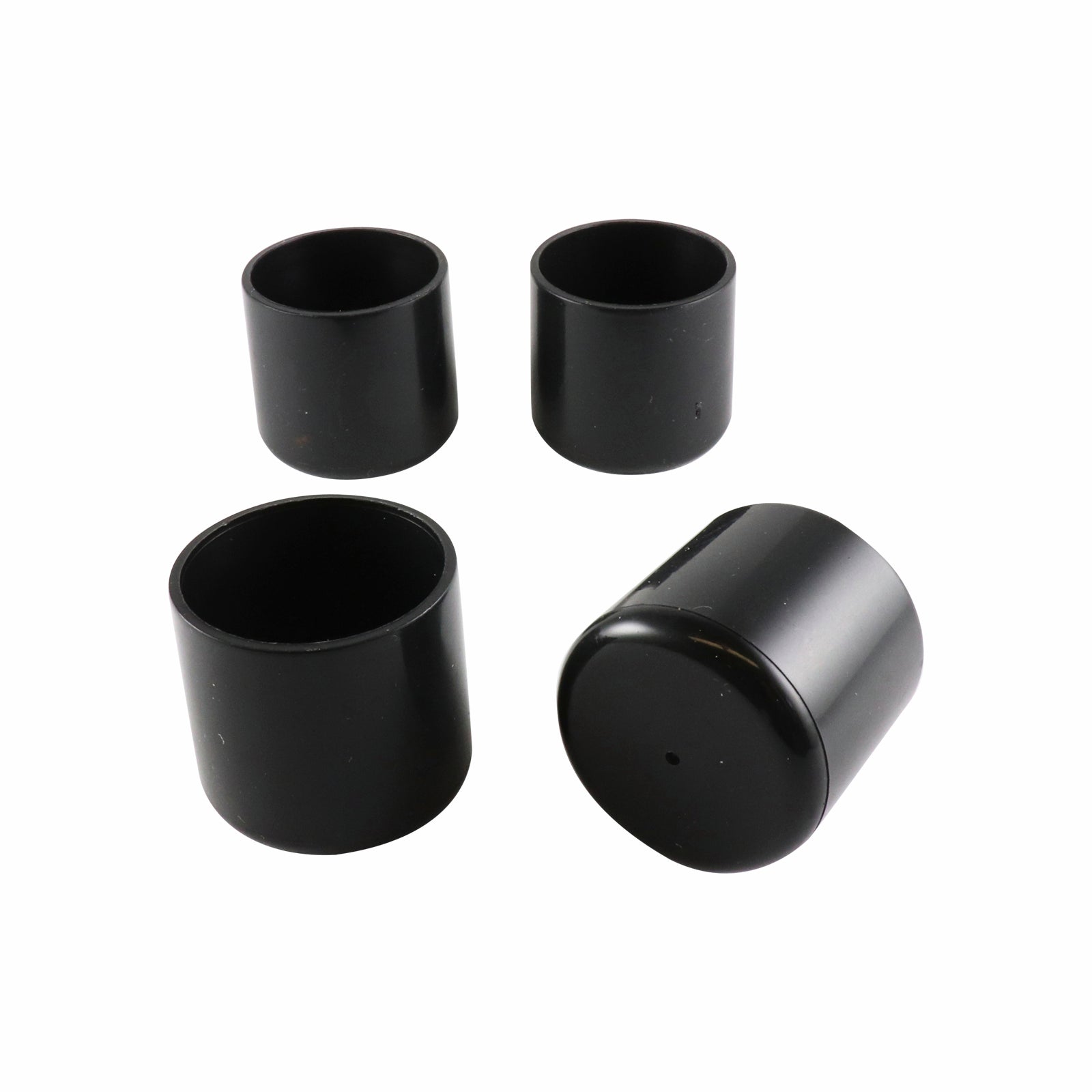 Surface Gard 32mm Black Round Plastic External Chair Tip - 4 Pack