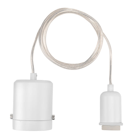 Brilliant Maggie Matt White Plug-In Suspension Pendant 21395/05