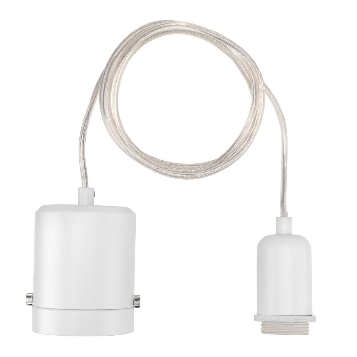 Brilliant Maggie Matt White Plug-In Suspension Pendant 21395/05
