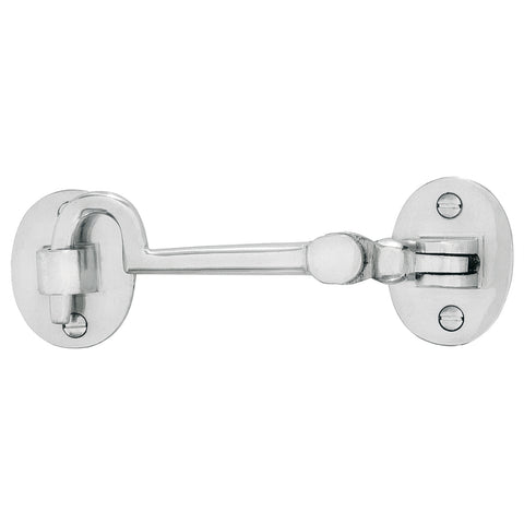 Delf Silent Pattern Cabin Hook 100mm Satin Chrome - Solid Brass