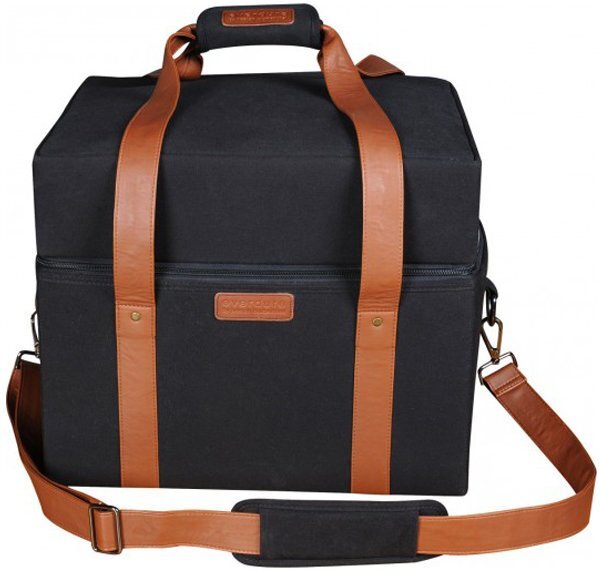 Everdure by Heston Blumenthal Carrier Bag for Cube - Black Canvas With Brown PU Leather Straps - HBCUBEBAG