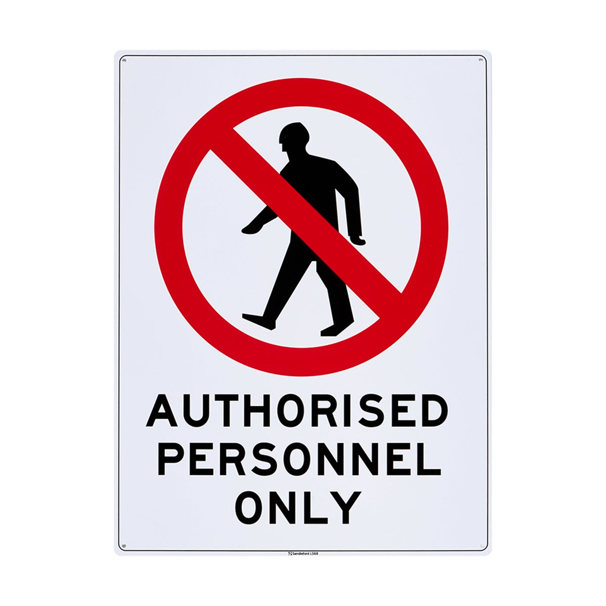 Sandleford Authorised Personnel Only Sign 450 x 600mm Polypropylene