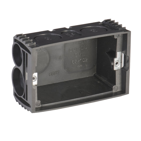 DETA Wall Mounting Box with Adjustable Lugs Black ABS for Powerpoints & Switches