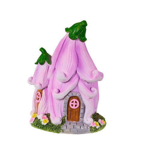 Northcote Pottery Purple Fairy House Statue - 140mm x 245mm - Weather Resistant - SuperSaverAU - view 1