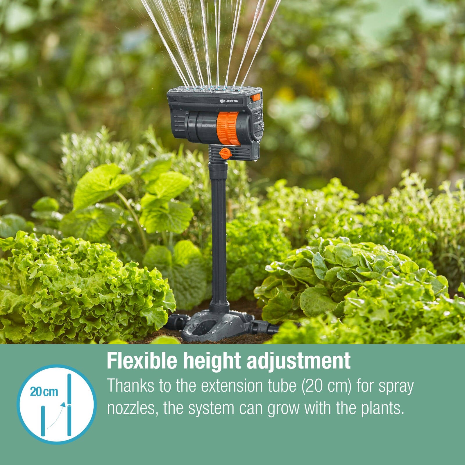 GARDENA Micro Irrigation Oscillating Sprinkler OS 90 in Black High-Impact Plastic