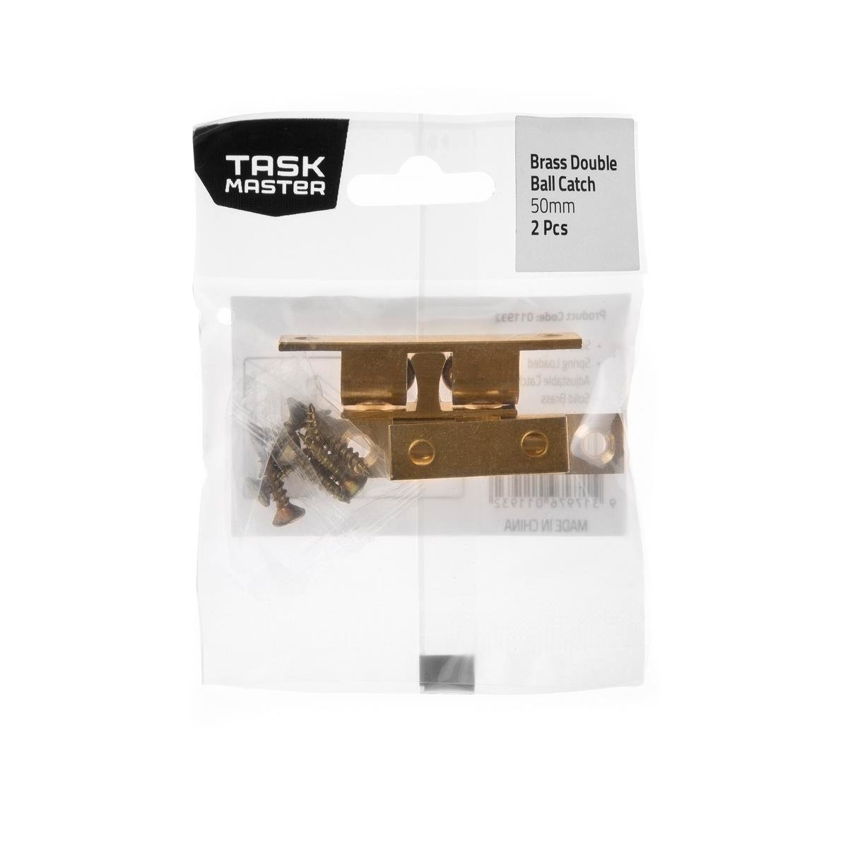 Taskmaster Double Ball Catch - 50mm - Solid Brass - 2 Pack - SuperSaverAU - view 1