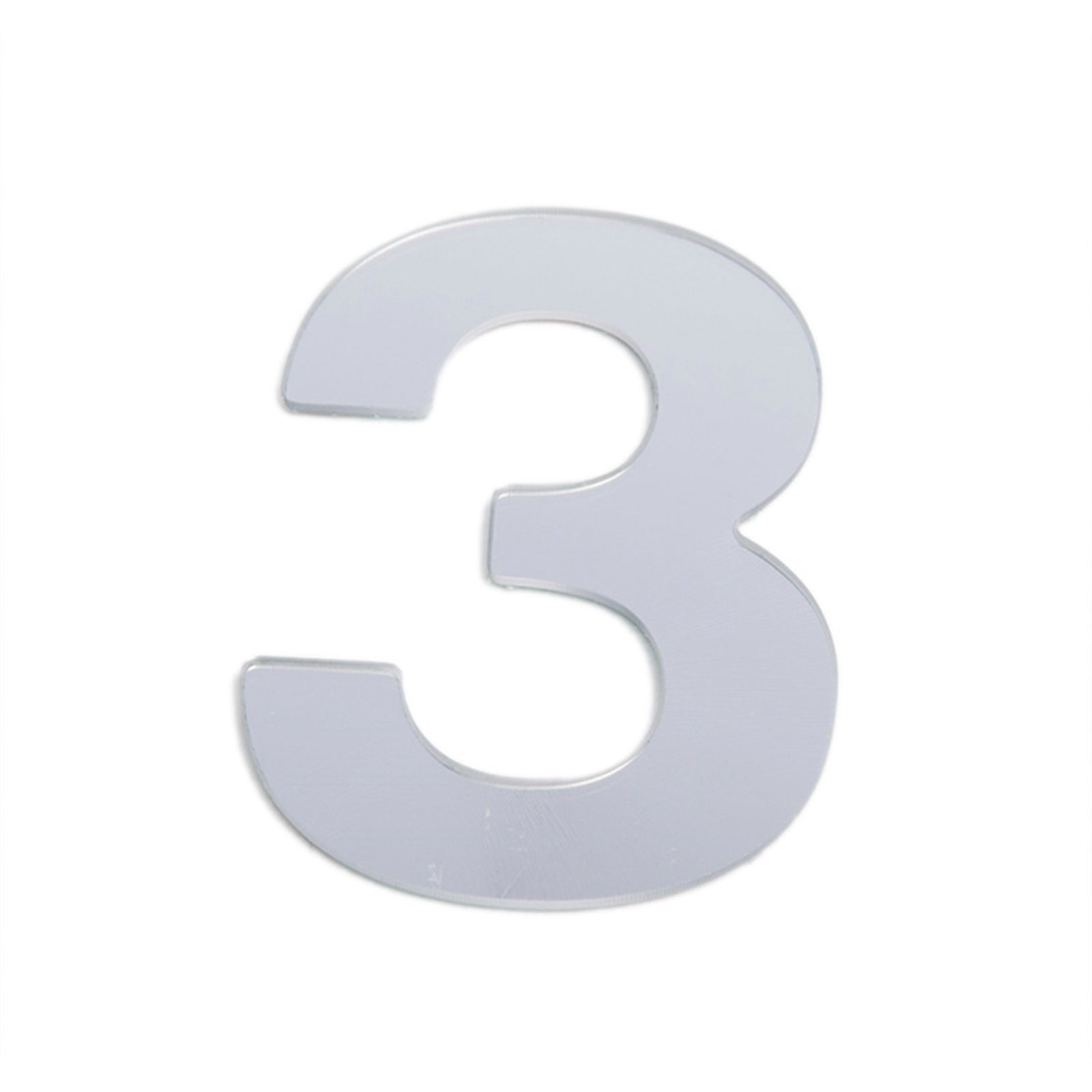 Sandleford 25mm Silver Self Adhesive House Number 3 Weather Resistant
