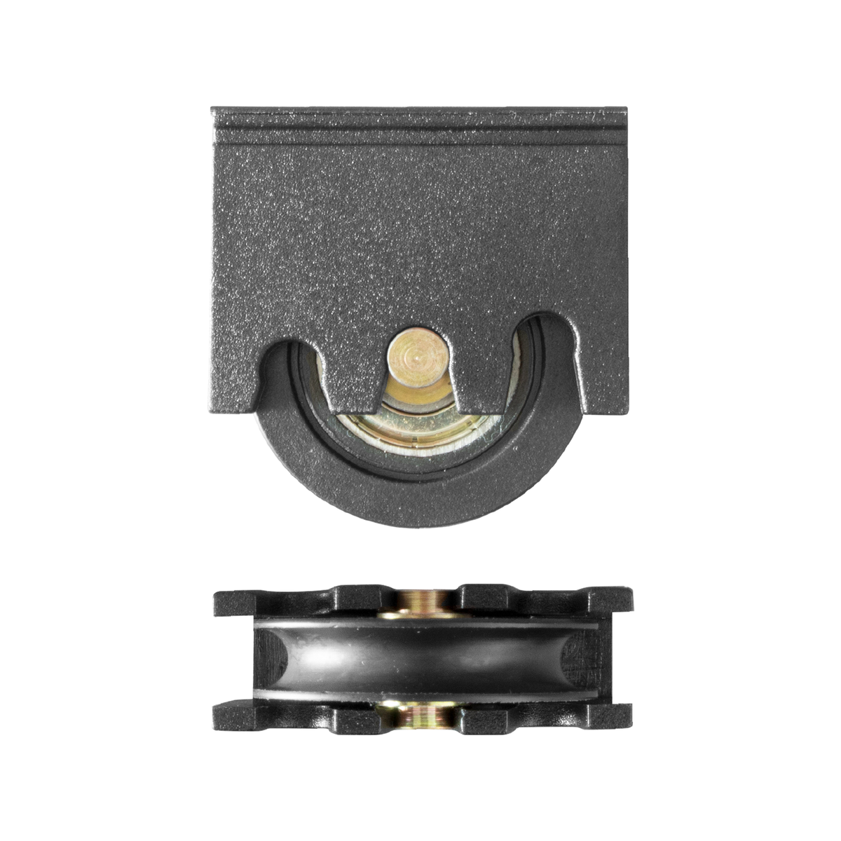 Rolltrak Adjustable Plastic Carriage and Acetal Roller, Patio Door, Black