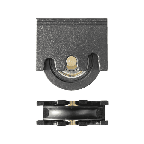 Rolltrak Adjustable Plastic Carriage and Acetal Roller, Patio Door, Black