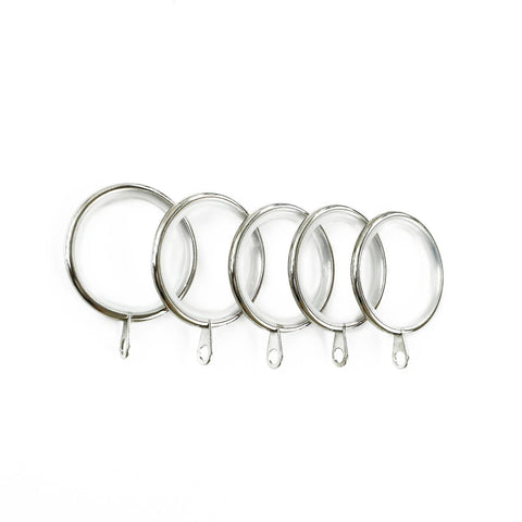 Windoware 35mm Satin Nylon Curtain Rod Rings 5 Pack