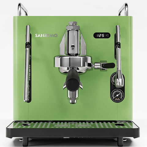 Sanremo Absolute Cube Manual Coffee Machine - E61 Group, 1.8L Tank, Green Finish - SRPCB13A316L03
