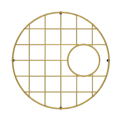 Turner Hastings Cuisine Round Sink Grid - Brushed Brass PVD, 3 Year Warranty - CUR471SSG-BB