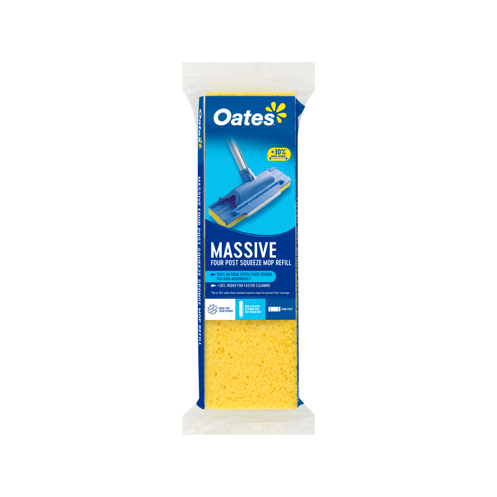 Oates Massive Four Post Squeeze Mop Refill, Absorbent Sponge