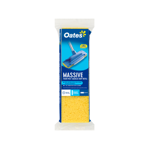 Oates Massive Four Post Squeeze Mop Refill, Absorbent Sponge