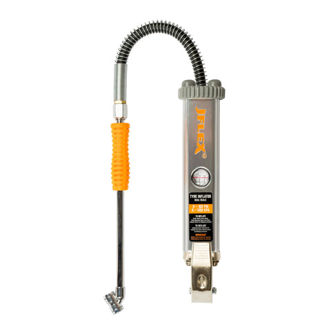 JFLEX Dual Scale Tyre Inflator with 420mm Hose and Swivel Chuck