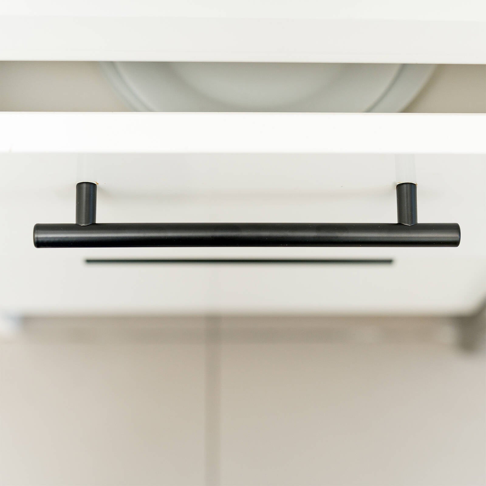 Taskmaster 160mm Matte Black Hollow T Steel Cabinet Handle