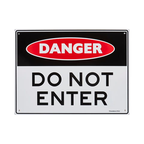 Sandleford Do Not Enter Sign 300 x 225mm White/Black/Red Polypropylene