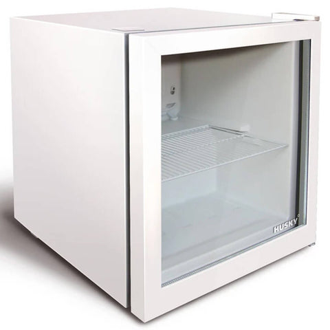 Husky 48L Glass Door Bar Fridge - White, Double Glazed, Mechanical Control - CKK48-238-WH-AU1