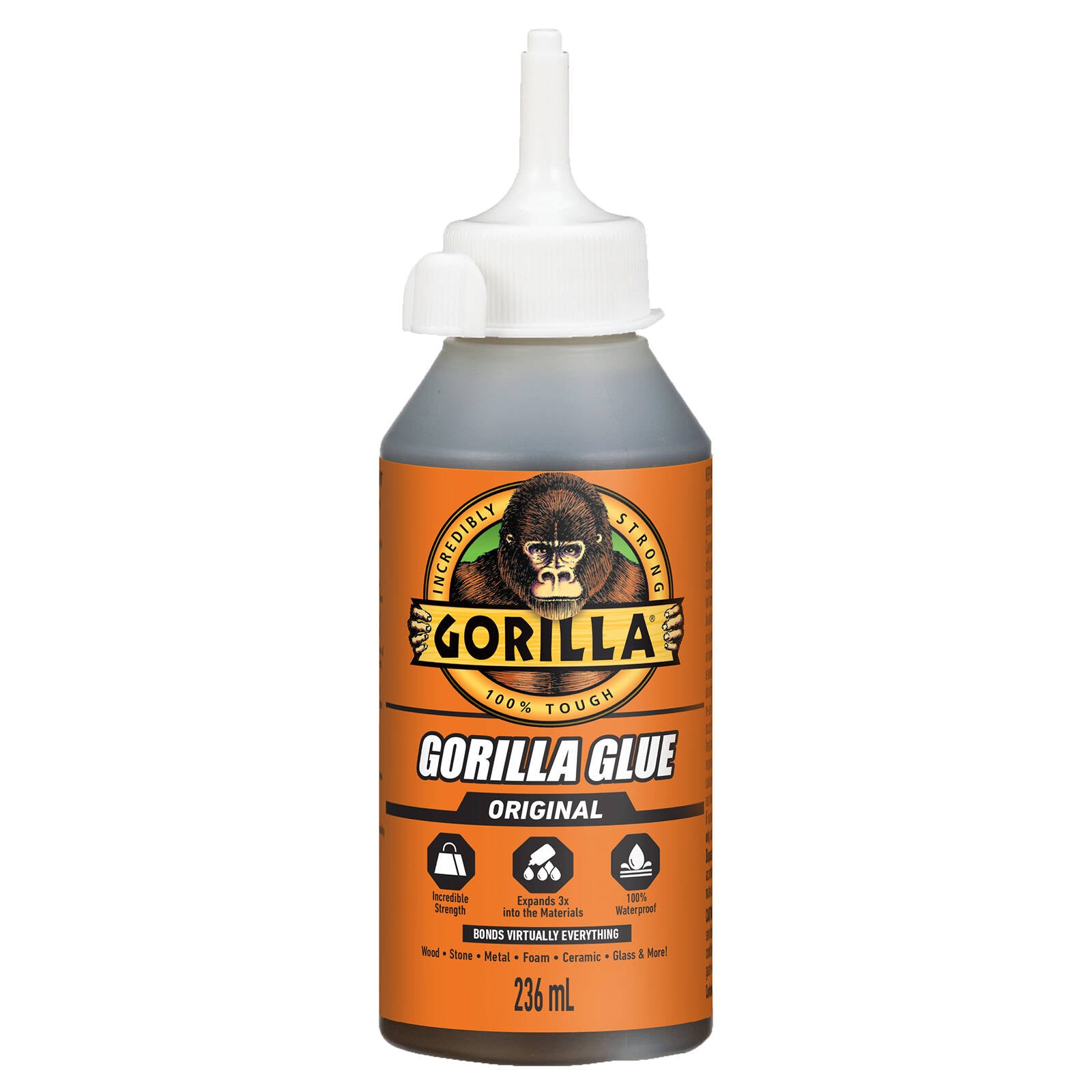 Gorilla 236ml Glue Bottle Multi-Surface High Strength