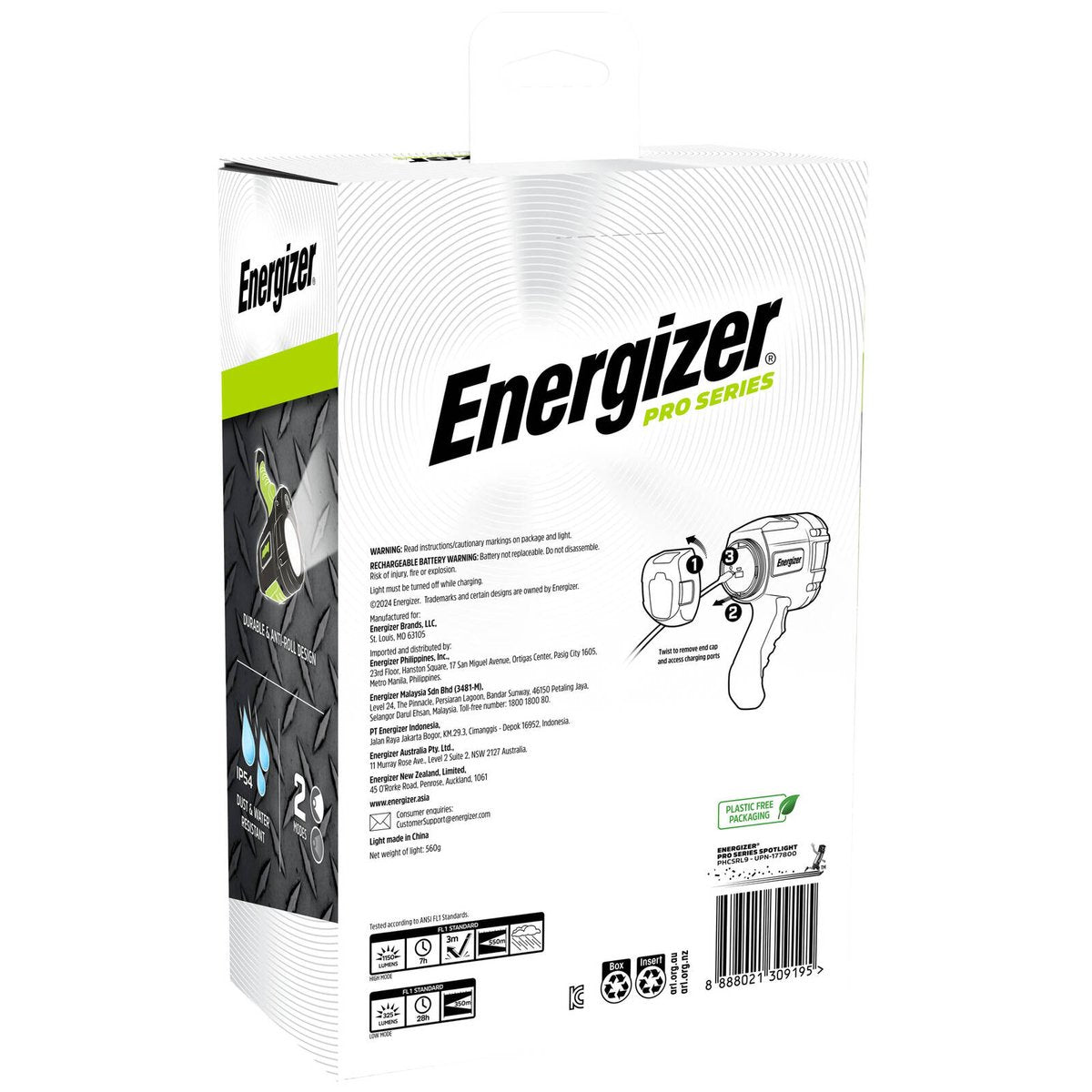 Energizer Pro Series Rechargeable LED Spotlight - 1150 Lumens - 550m Beam - Durable Waterproof Design - SuperSaverAU - view 3
