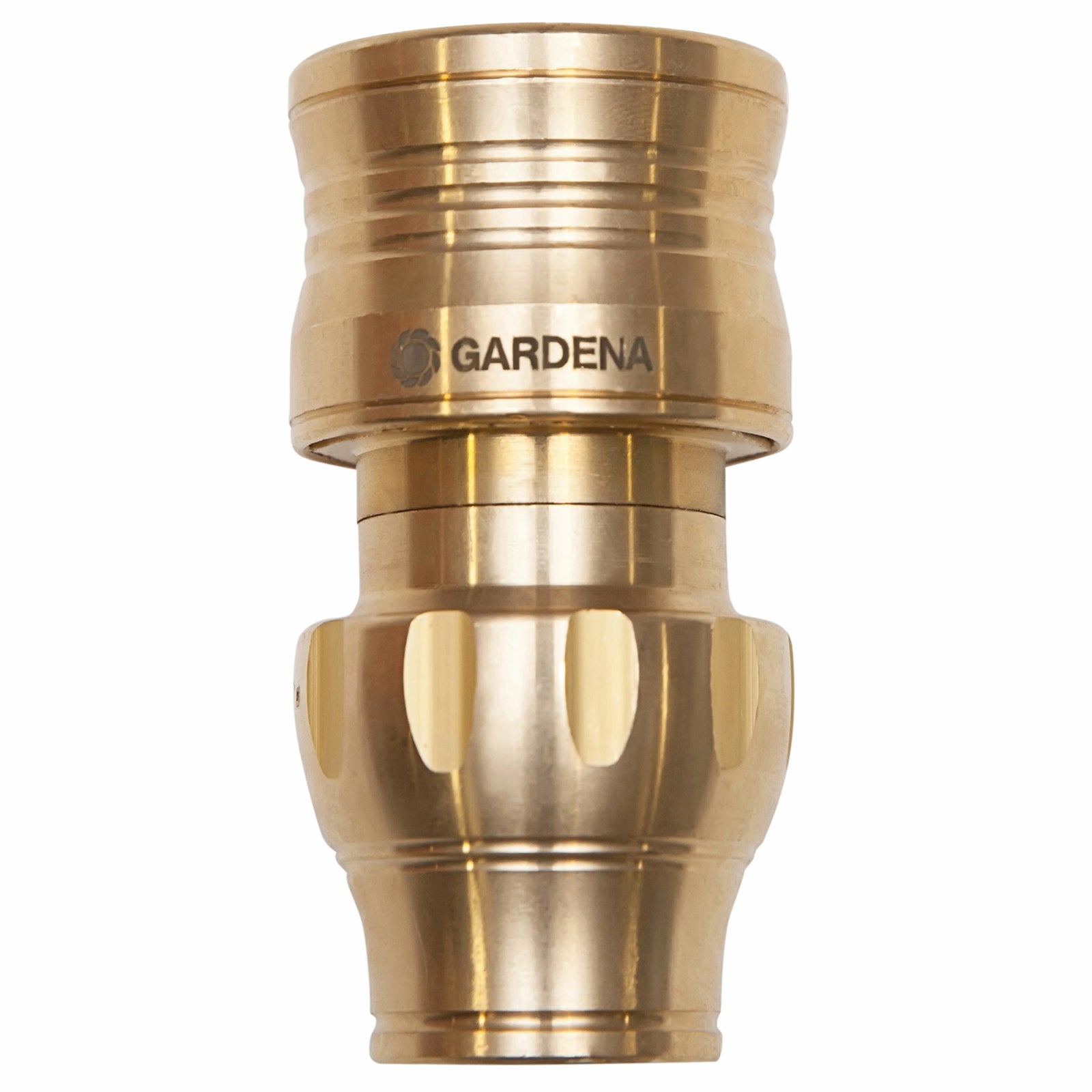 GARDENA 13mm Solid Brass Water Stop Hose Connector, Outdoor