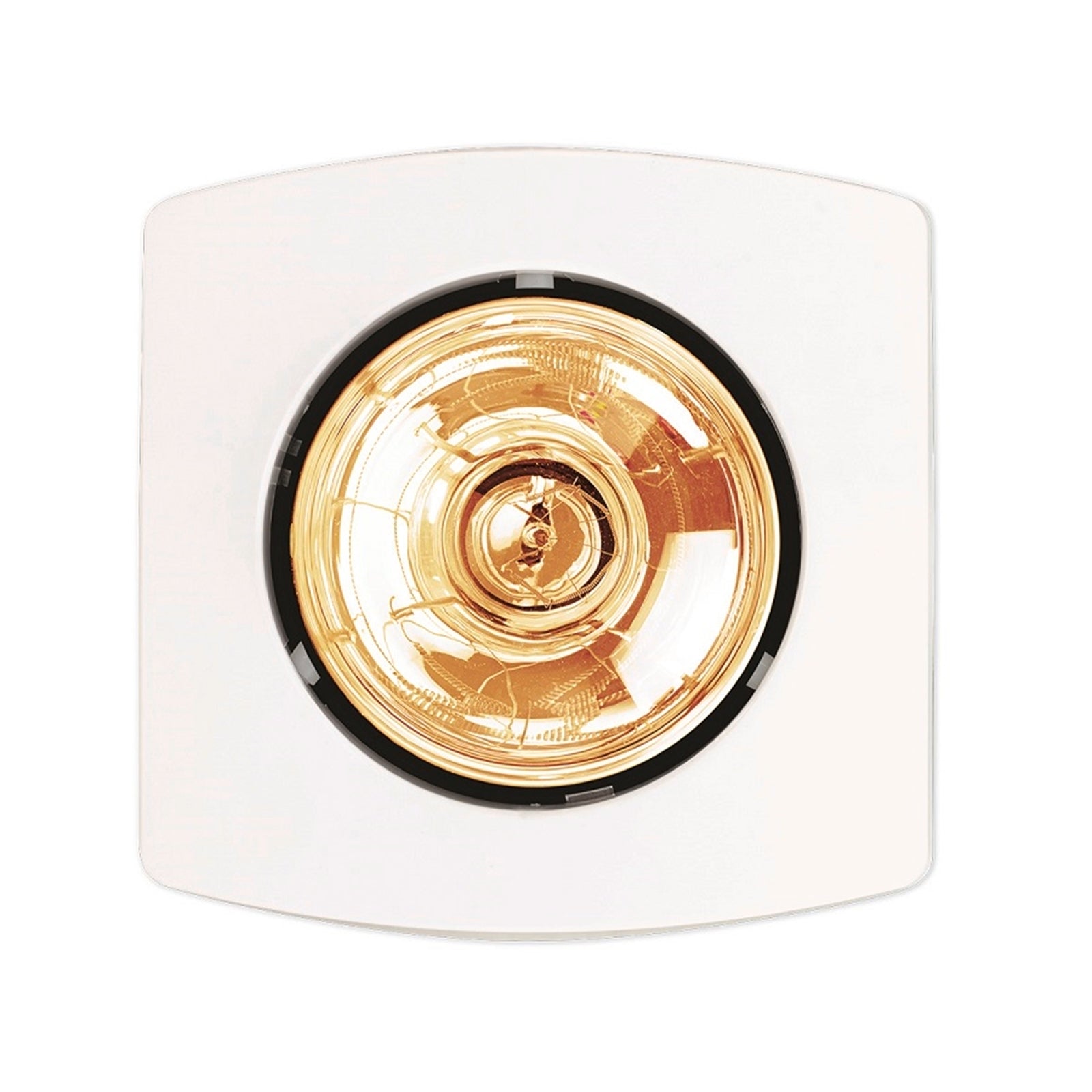 HPM Single 275W White Bathroom Heater - Heat Lamp, Hardwired BH1WE