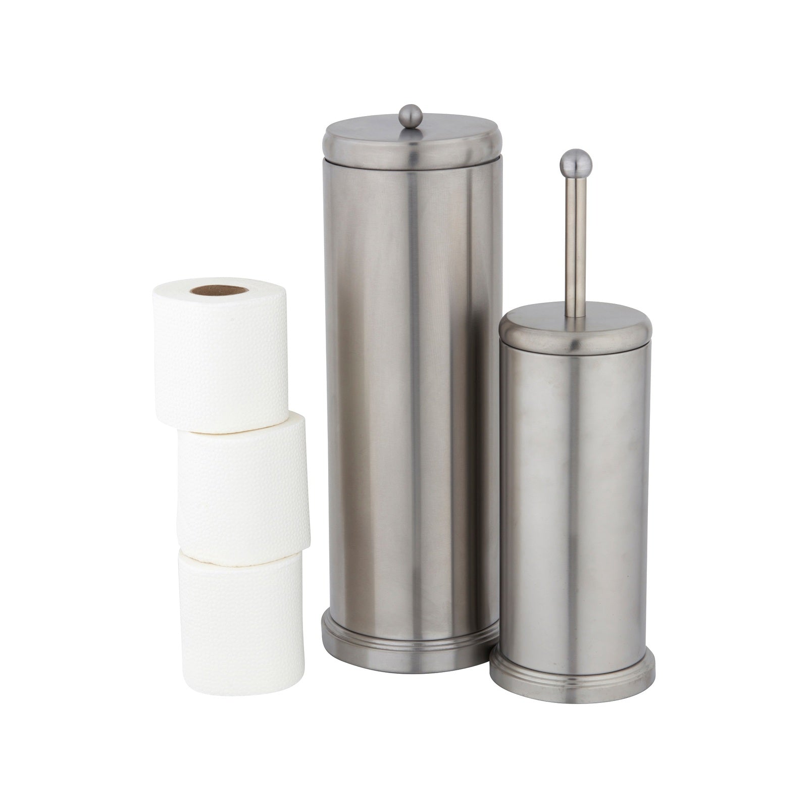 Barelli Stainless Steel Toilet Brush & Holder Silver