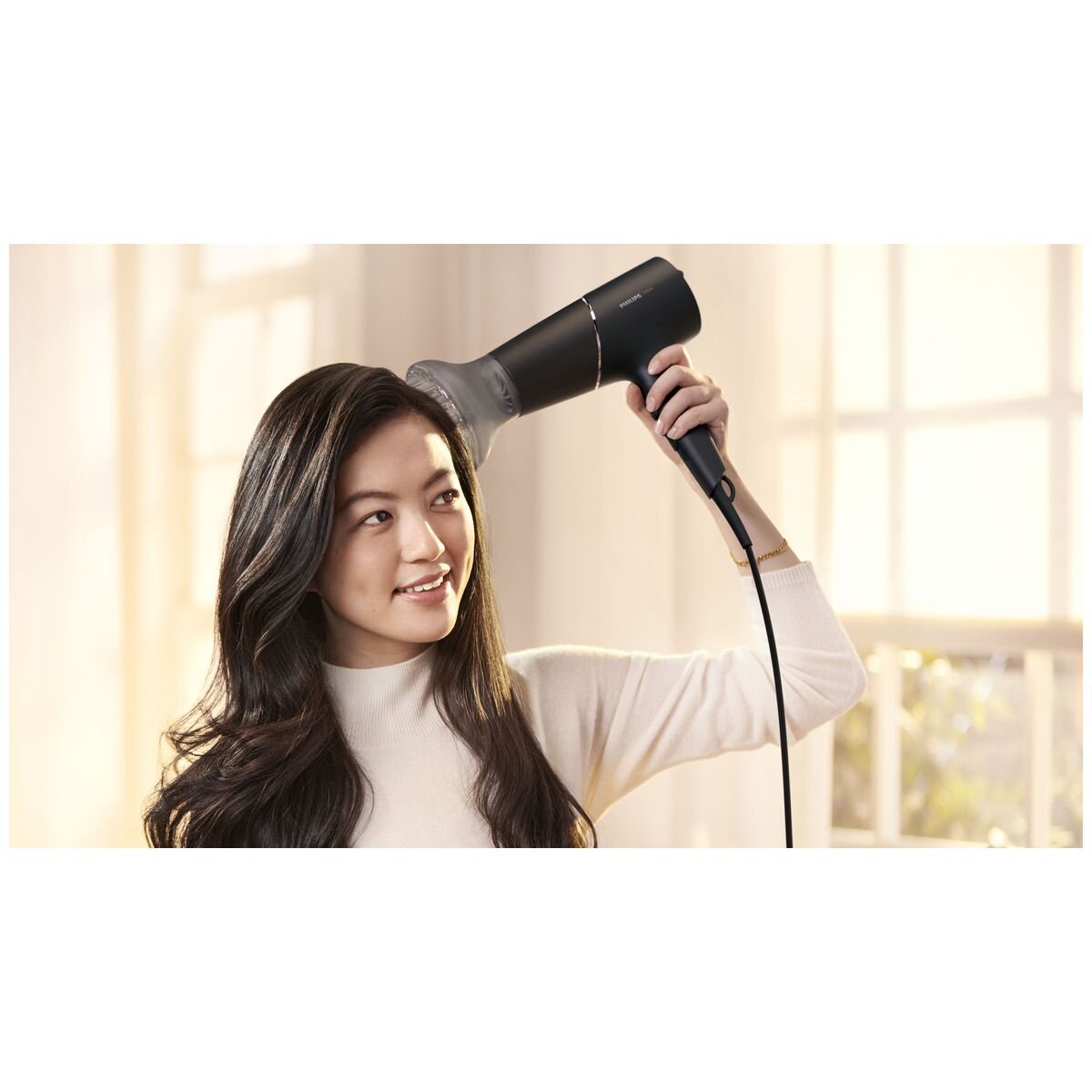 Philips Hair Dryer 5000 - 2300W High-Speed Drying - ThermoShield and Ionic Care - Satin and Rose - BHD538-20