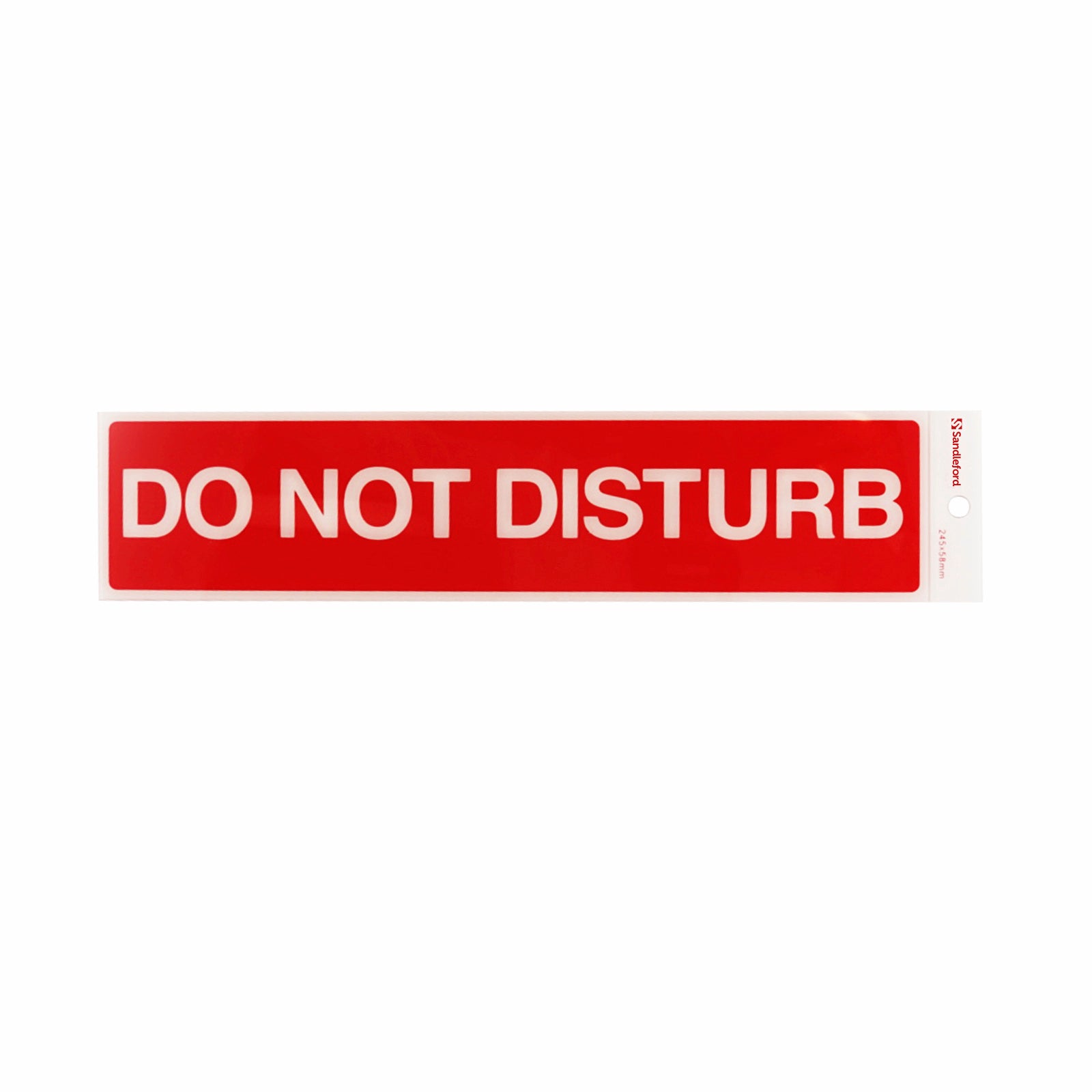 Sandleford Do Not Disturb Sign 245 x 58mm Red/White Gloss Self Adhesive