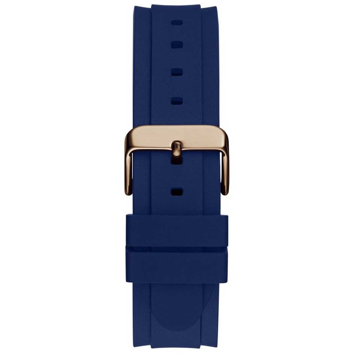 GUESS Men's Watch GW0708G3 Navy Blue Silicone Strap, Rose Gold Case, Blue Dial - SuperSaverAU - view 5