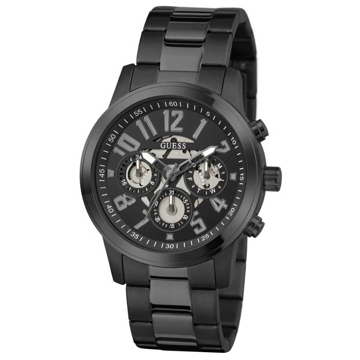 GUESS Men's Watch GW0627G3 Black Dial Multifunction Chronograph 44mm Black IP Stainless Steel Bracelet - SuperSaverAU - view 2