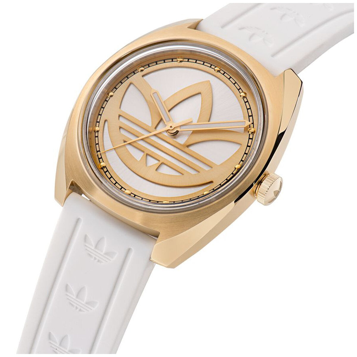 Adidas Originals Edition One Gold Tone White Strap Watch AOFH23012 - SuperSaverAU - view 4