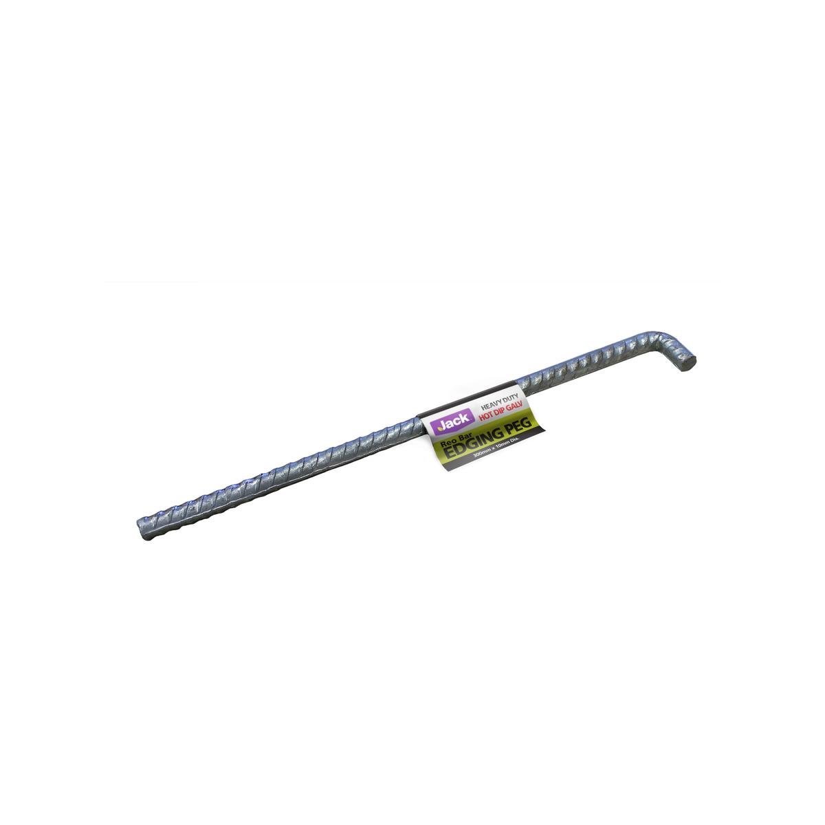 Jack Reo Edging Stake 300 x 10mm Galvanised Steel