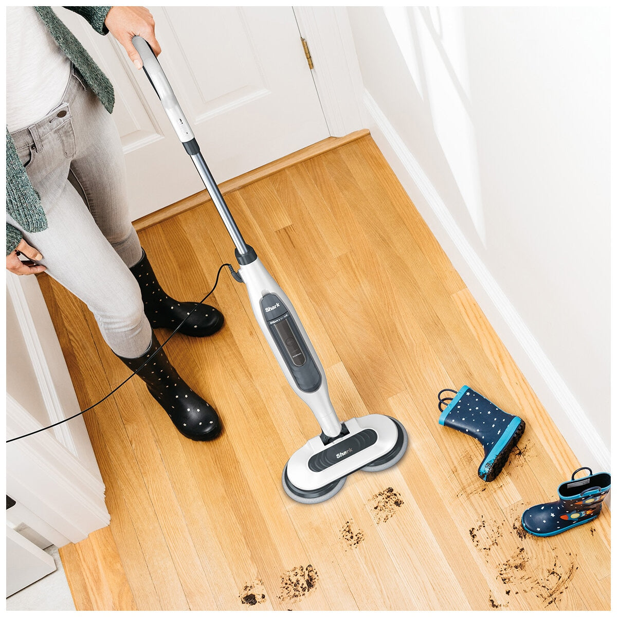 Shark Steam and Scrub Mop S7001ANZ - Deep Clean Floors with Dual Action Scrubbing Power - SuperSaverAU - view 3