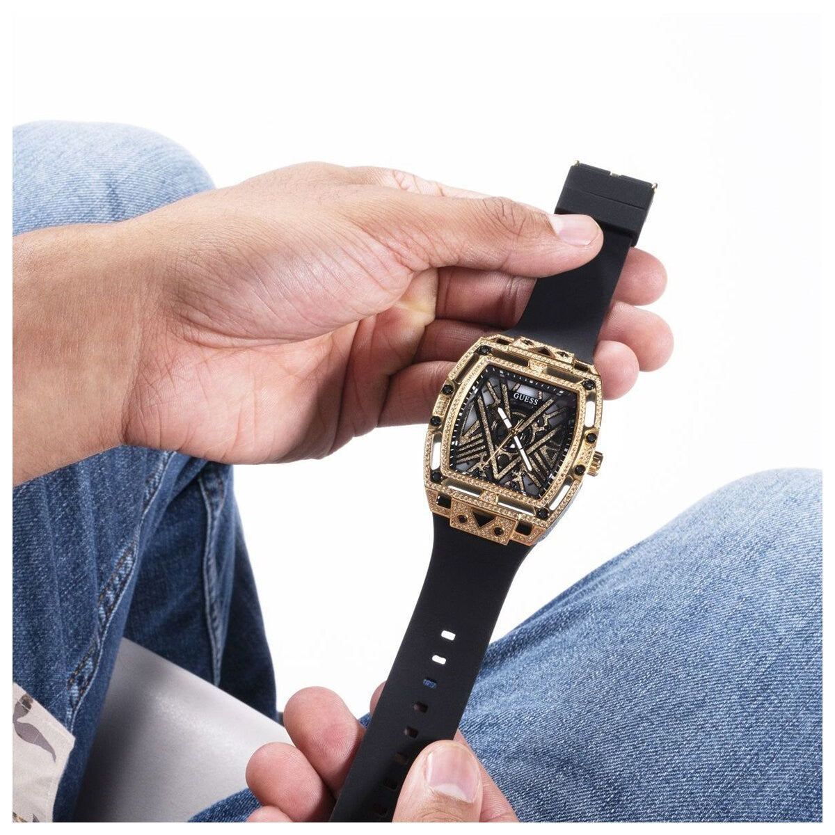 GUESS Men's Watch GW0564G1 Black Gold Tone 5 ATM Water Resistance - SuperSaverAU - view 7