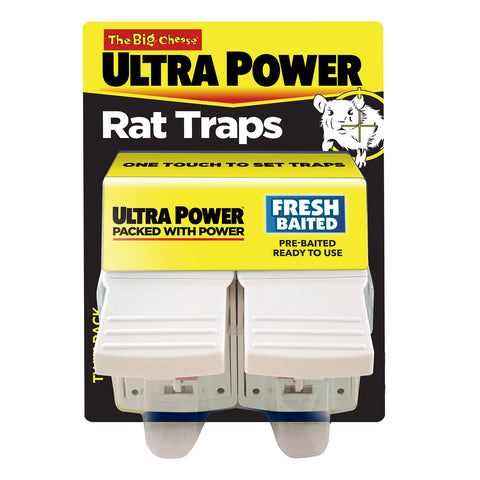 The Big Cheese Ultra Power Rat Trap 2 Pack, Reusable, Indoor & Outdoor
