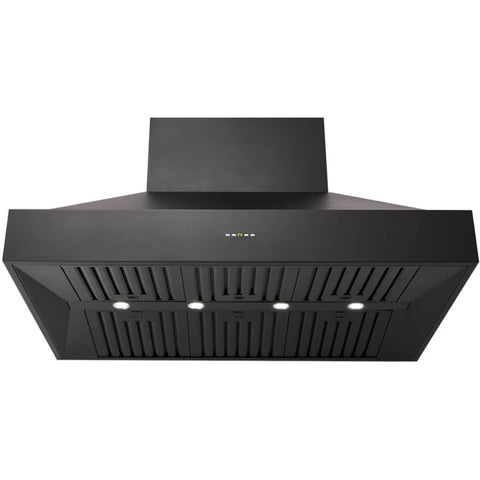 Schweigen 120cm BBQ Canopy Rangehood - Matte Black, 3200m³/h, Single External Motor - CL8912BSEPAK