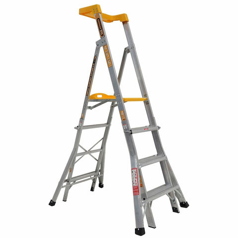 Gorilla compact height adjustable platform ladder - 1.15-1.75m platform height, 150kg load - RPL0406-I