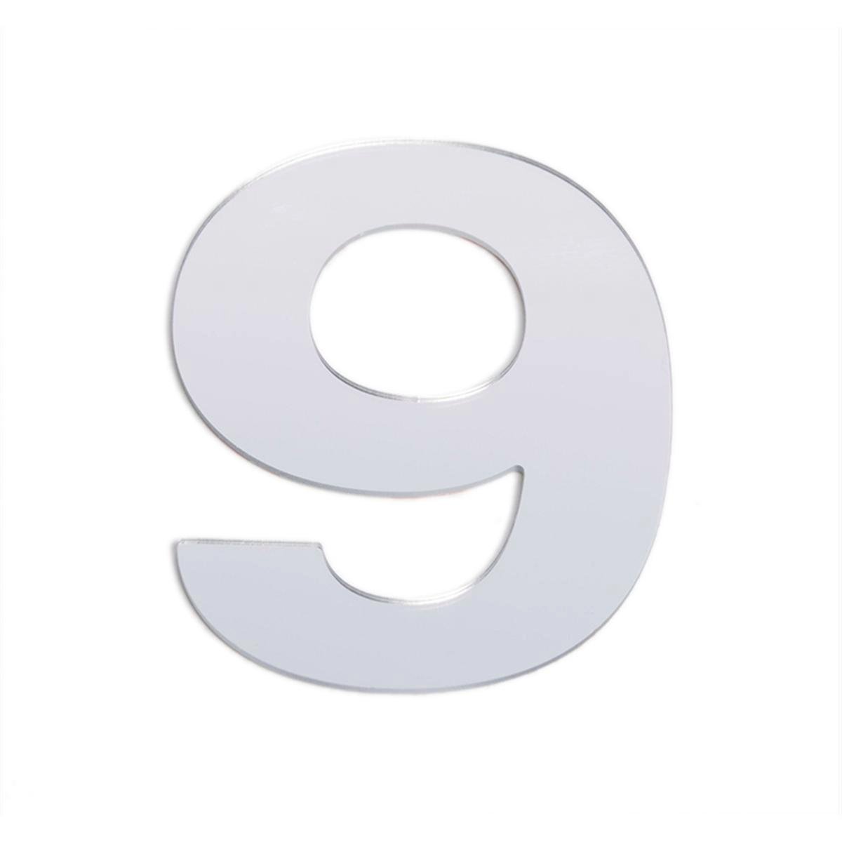 Sandleford 25mm Silver Self Adhesive House Number 9 Weather Resistant