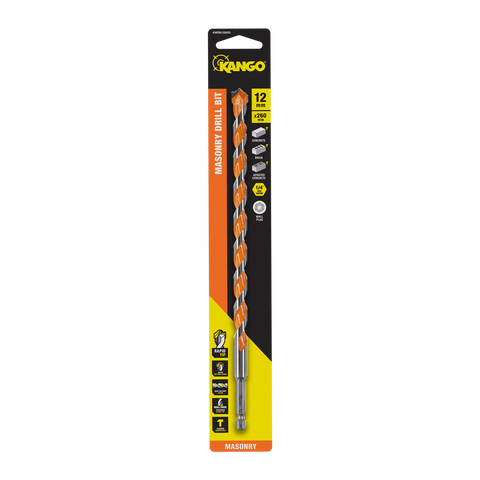 Kango 12mm x 260mm Masonry Drill Bit - Durable Carbide Rapid Tip - SuperSaverAU - view 1